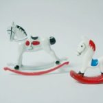 miniatures rocking horse 2 piece set