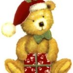decal christmas teddy & present a