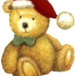 decal christmas teddy & present a