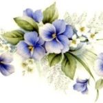 decal flower violets a