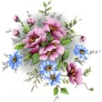 decal flower pale pink rose