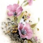 decal flowers pink small