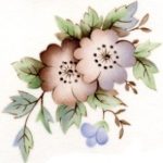 decal flowers pink small