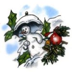 decal christmas snowman