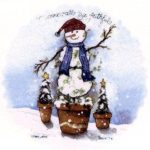 decal christmas snowman