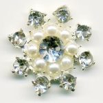 cluster rhinestone pentagon 27mm