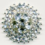 cluster rhinestone pentagon 27mm