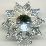 cluster rhinestone pentagon 27mm