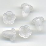 lucite bell flower crystal trumpet frost 10x11mm